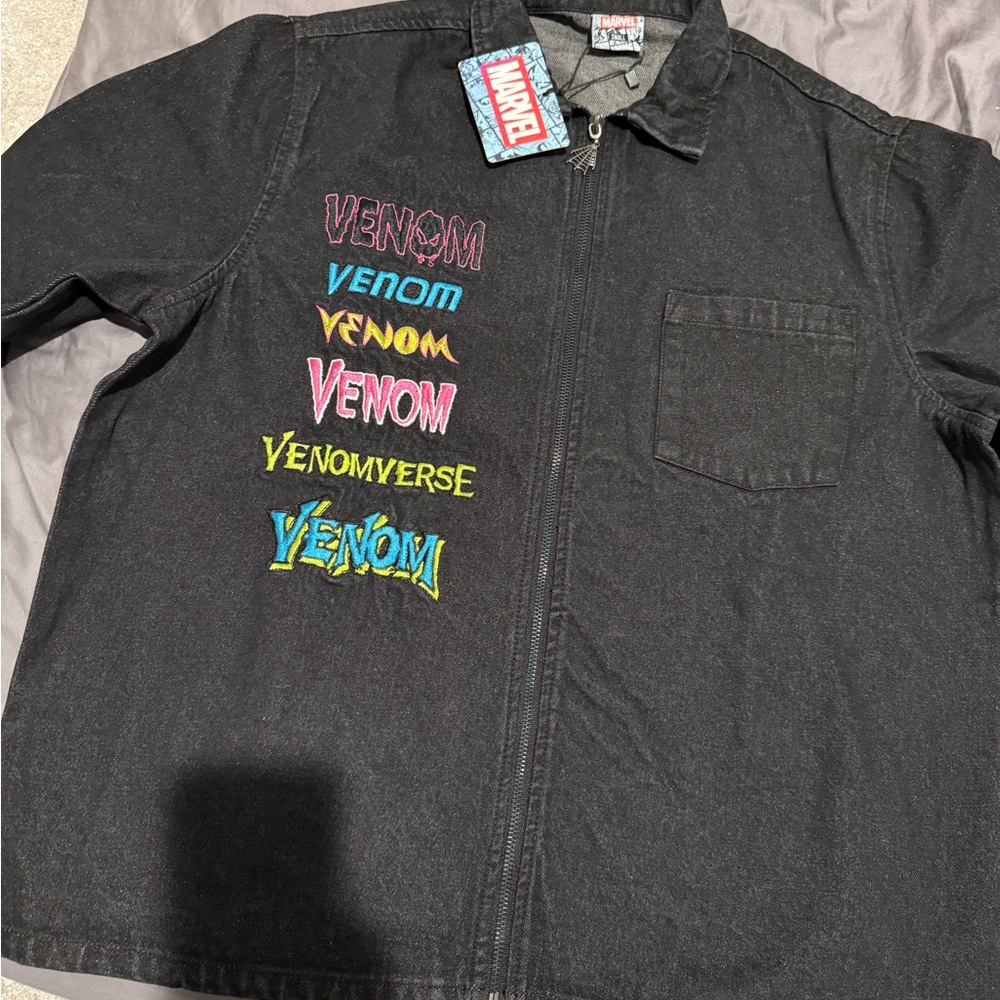Marvel Venom Spiderman Jean Zip-Up